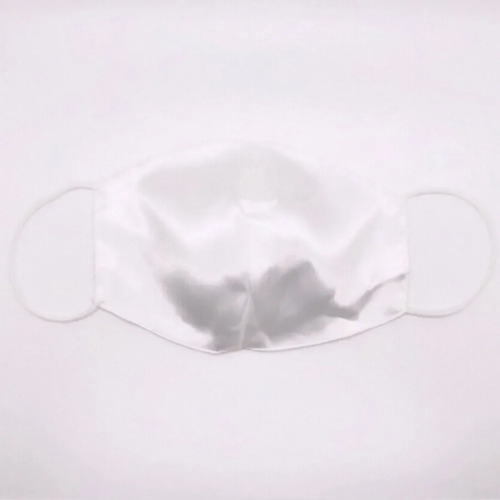 Pearl White Silk Face Mask